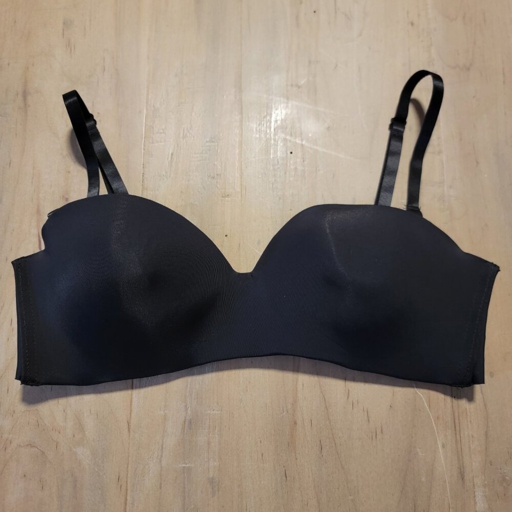 Nautica Intimates 34C Seamless Wire Free Bra Black Nylon Spandex 2850-70